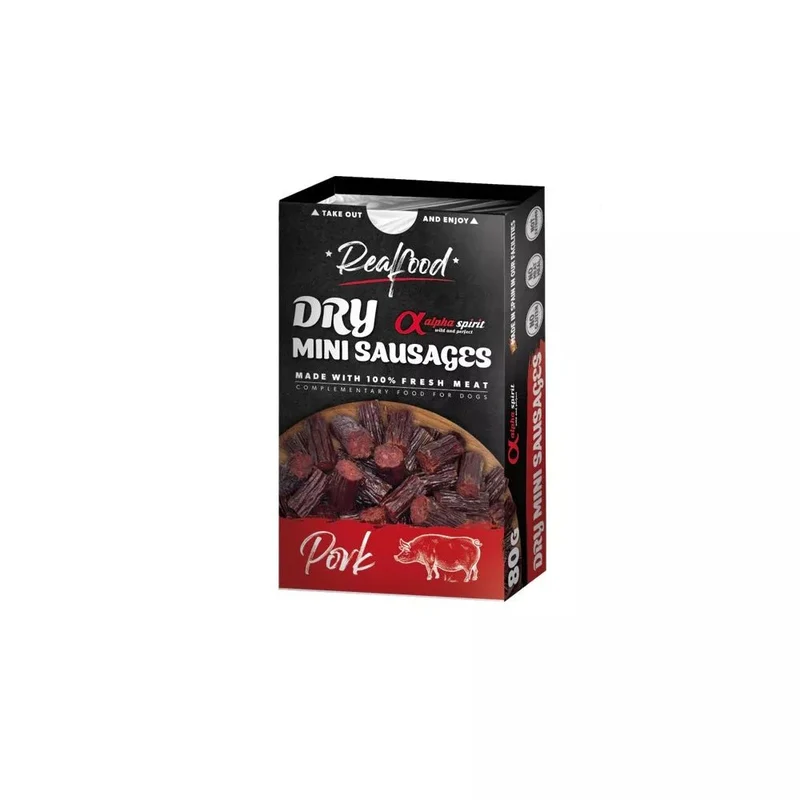 Alpha Spirit Salchicha Curada Mini para Perros Cerdo 80 g