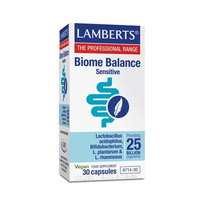 Lamberts Biome Balance Sensitive Probiótico Piel Sensible 30 Cápsulas