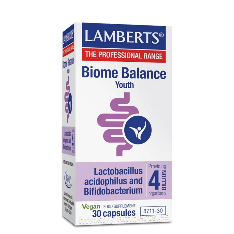 Lamberts Biome Balance Youth Probiótico Juventud 30 Cápsulas