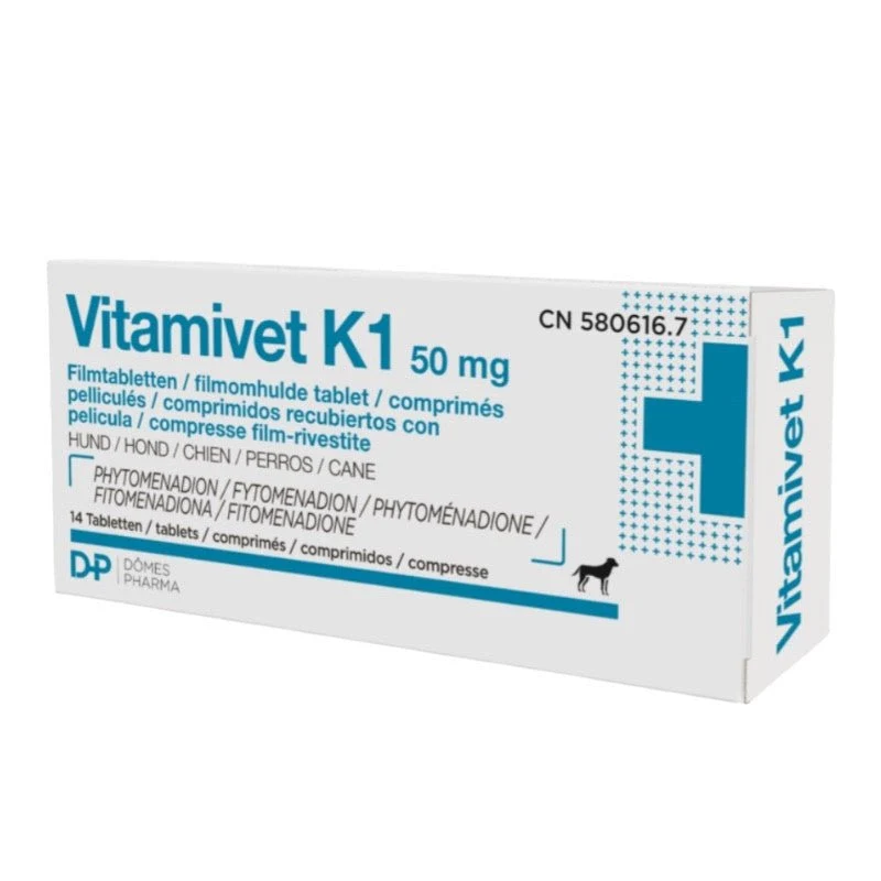 Vitamivet K1 Vitamina K1 Mascotas 14 Comprimidos