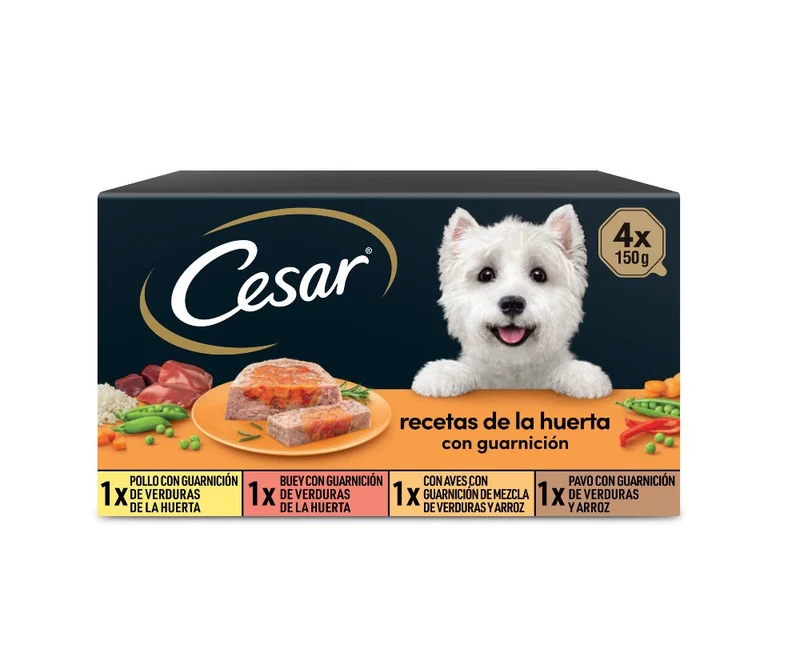 Cesar Multipack Recetas De La Huerta Comida Húmeda para Perros 24 ud