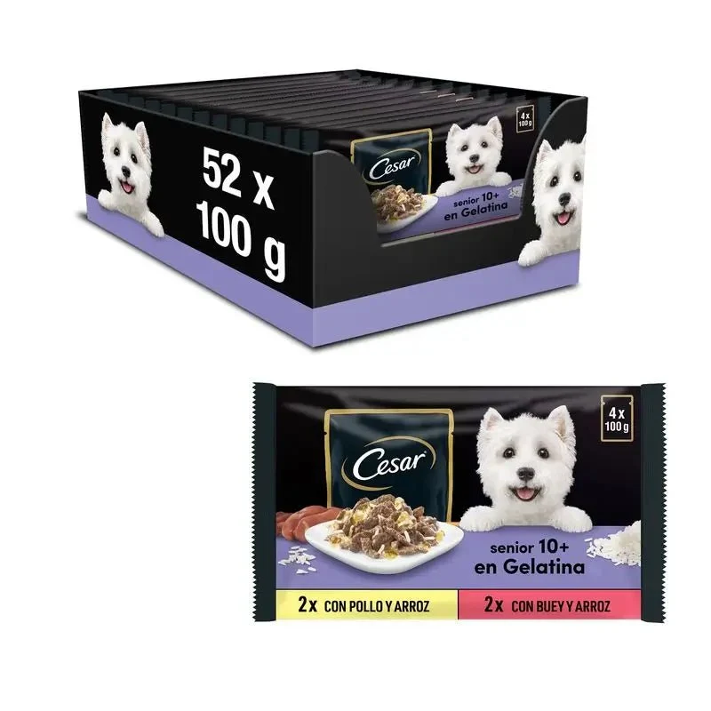 Cesar Multipack Pouch Senior Comida Húmeda Perros 13 uds
