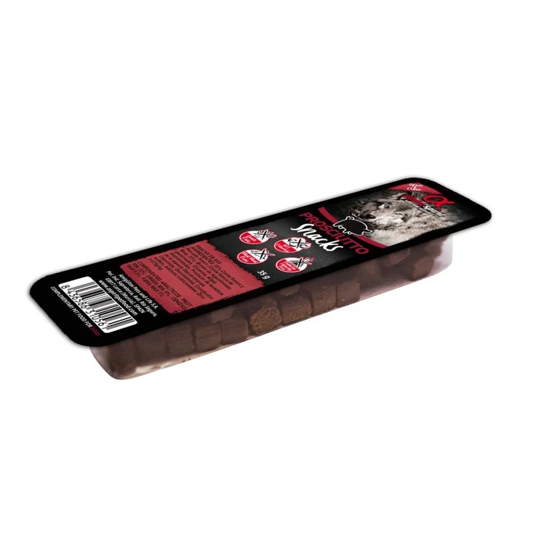 Alpha Bocaditos Canine Snack Jamón 35g, 16 unidades