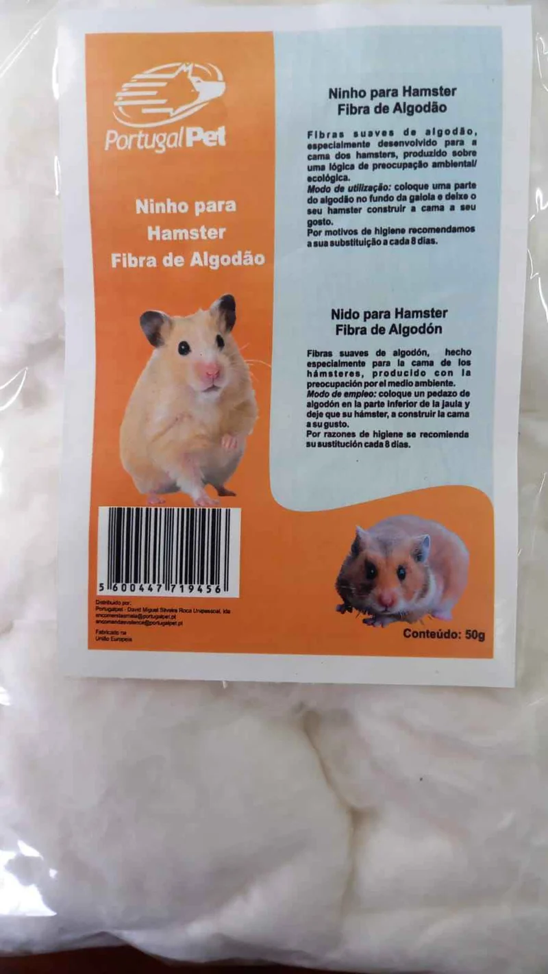 Nido para Hámster de Fibra de Algodón 50g | Suave, Ecológico y Cómodo
