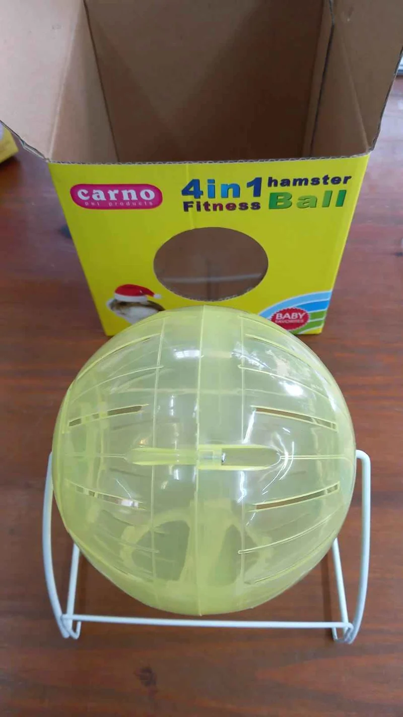 Bola de Ejercicio 4 en 1 con Soporte para Hámster 12cm | Múltiples Usos y Diversión