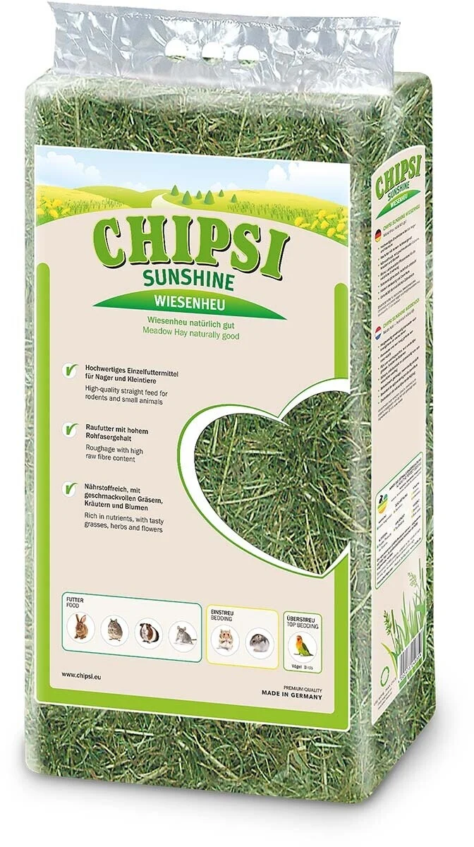 Chipsi Sunshine 1kg – Heno de pradera con hierbas aromáticas y flores silvestres para roedores