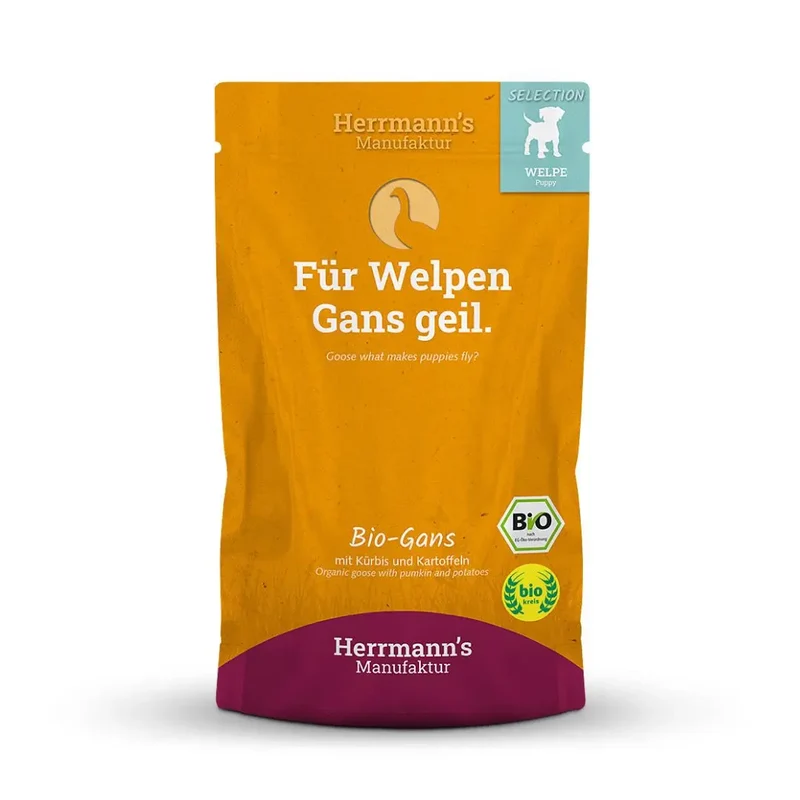 Herrmann's BIO Puppy Ganso con calabaza y patatas