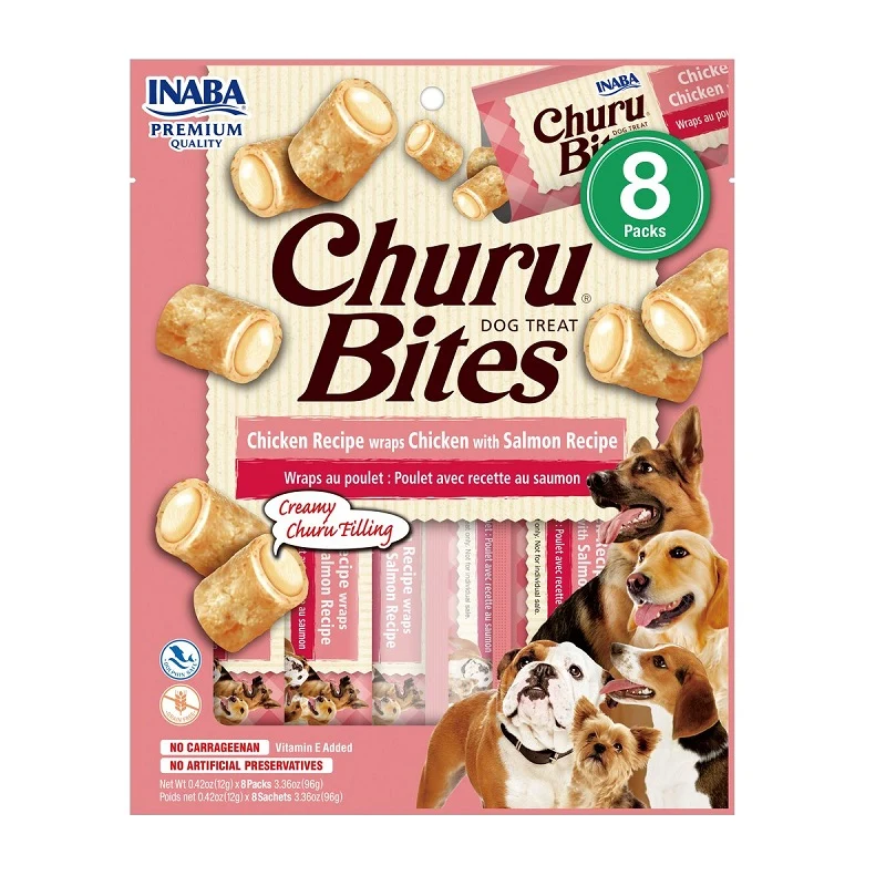 Inaba Dog Churu Bites Pollo con Salmón 12g