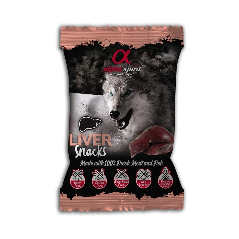 Alpha Spirit Dog Snacks de Hígado 50g