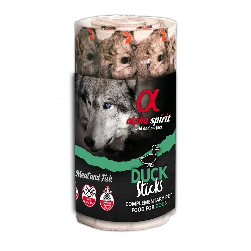 Alpha Spirit Dog Ristra 16 barritas de Pato