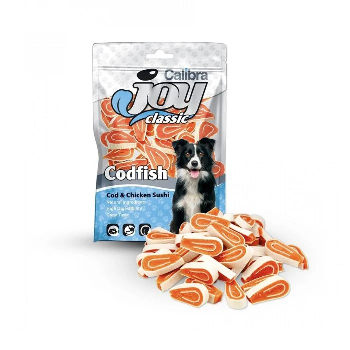 Calibra Joy Dog Classic Bacalao Pollo Sushi Snack para Perros 80g