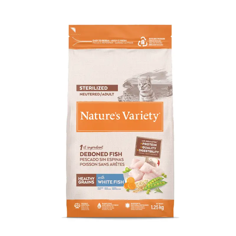 Nature'S Variety Pienso Para Gatos, Con Pescado Blanco, Natural, 1,25 kg