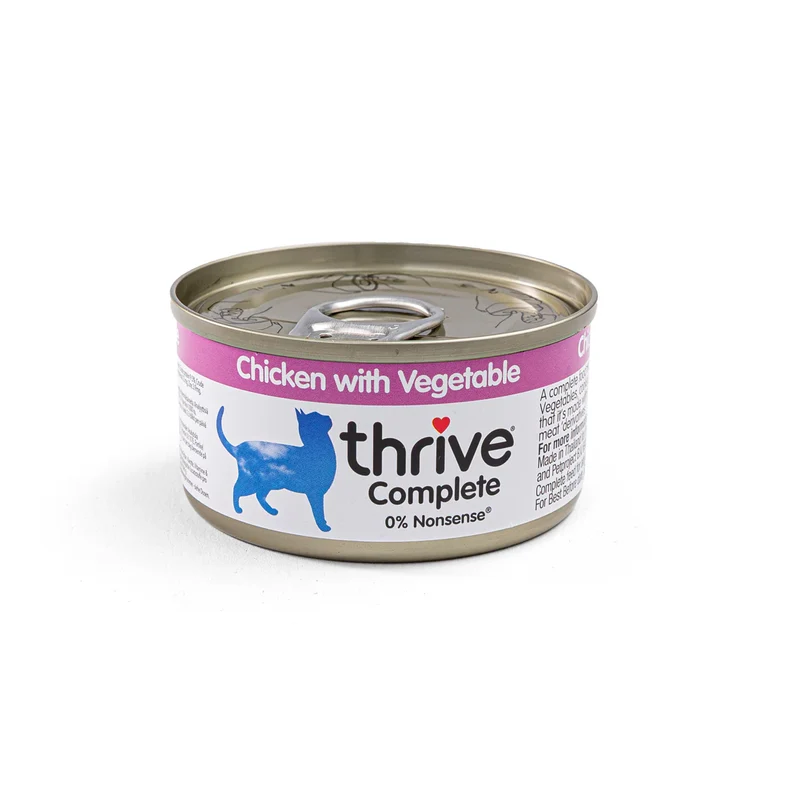 Thrive Pechuga de Pollo con Guisantes y Zanahoria para Gatos 75g