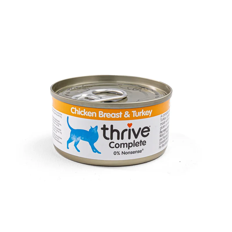 Thrive Pechuga de Pollo y Pavo para Gatos 75g