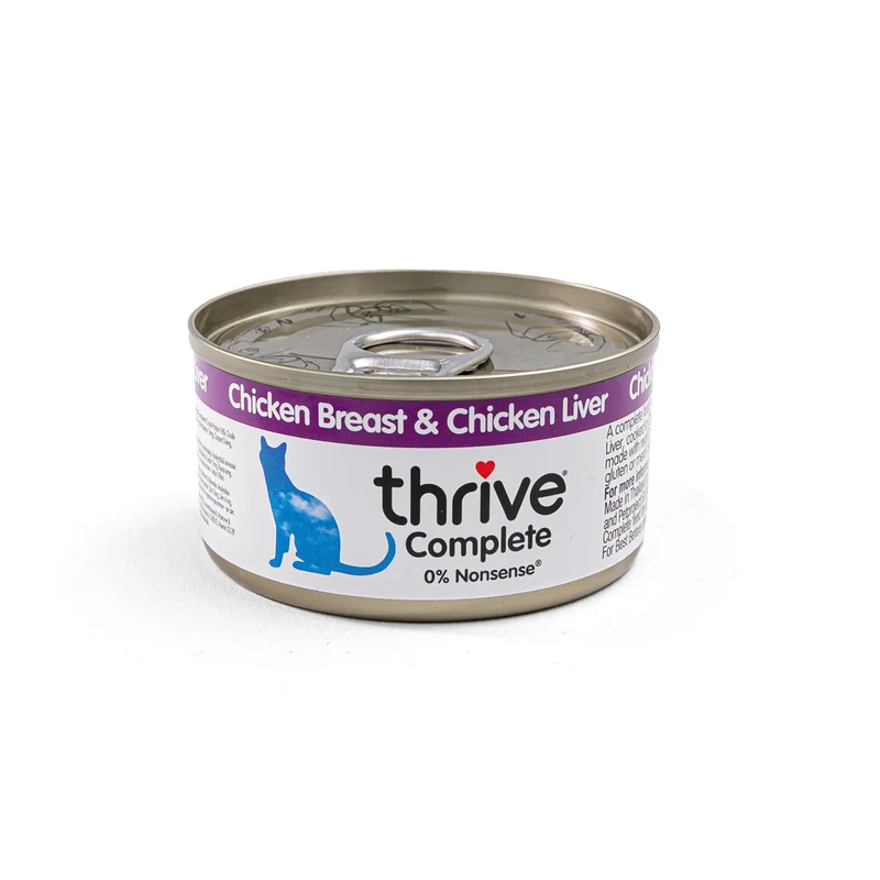 Thrive Pechuga e Hígado de Pollo para Gatos 75g
