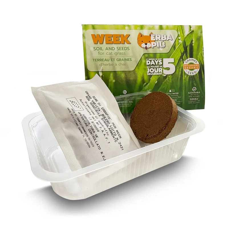 Erba Piu Week Kit Completo de Hierba para Gatos