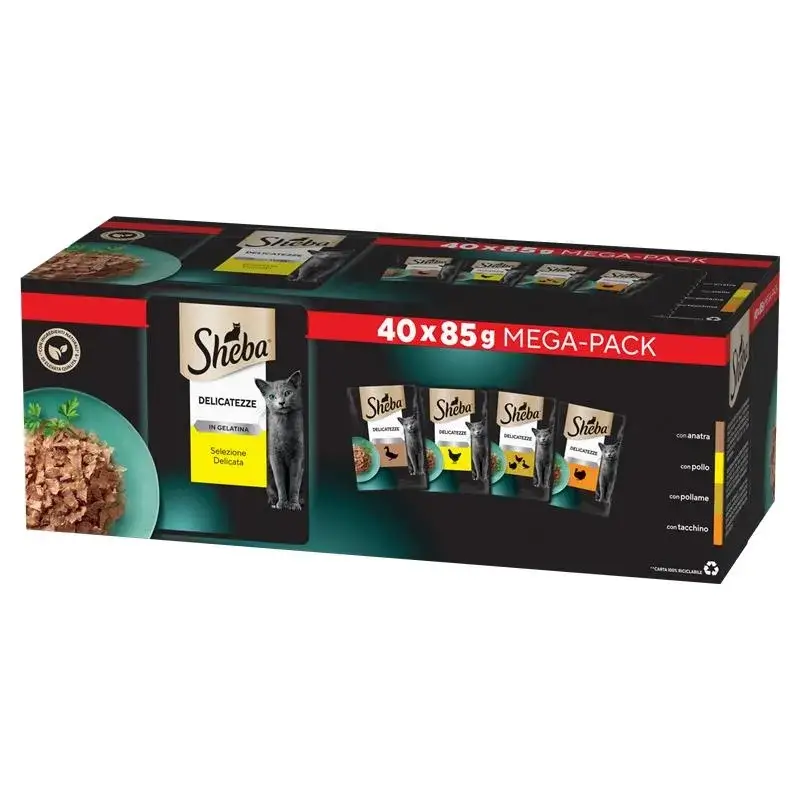 Sheba Bulkpack Aves En Gelatina 40X85G