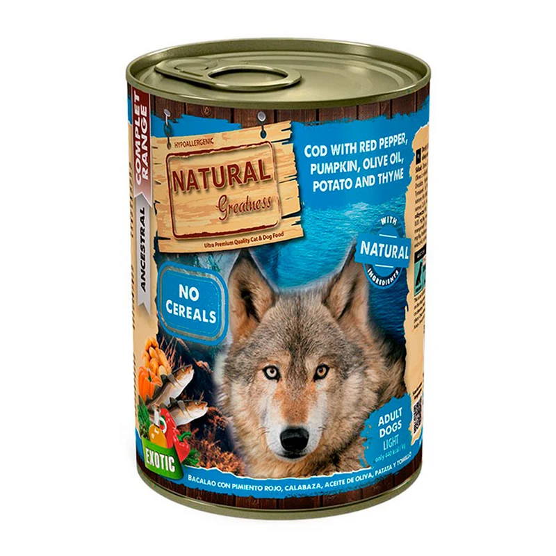 Natural Greatness dog Bacalao Light 390g
