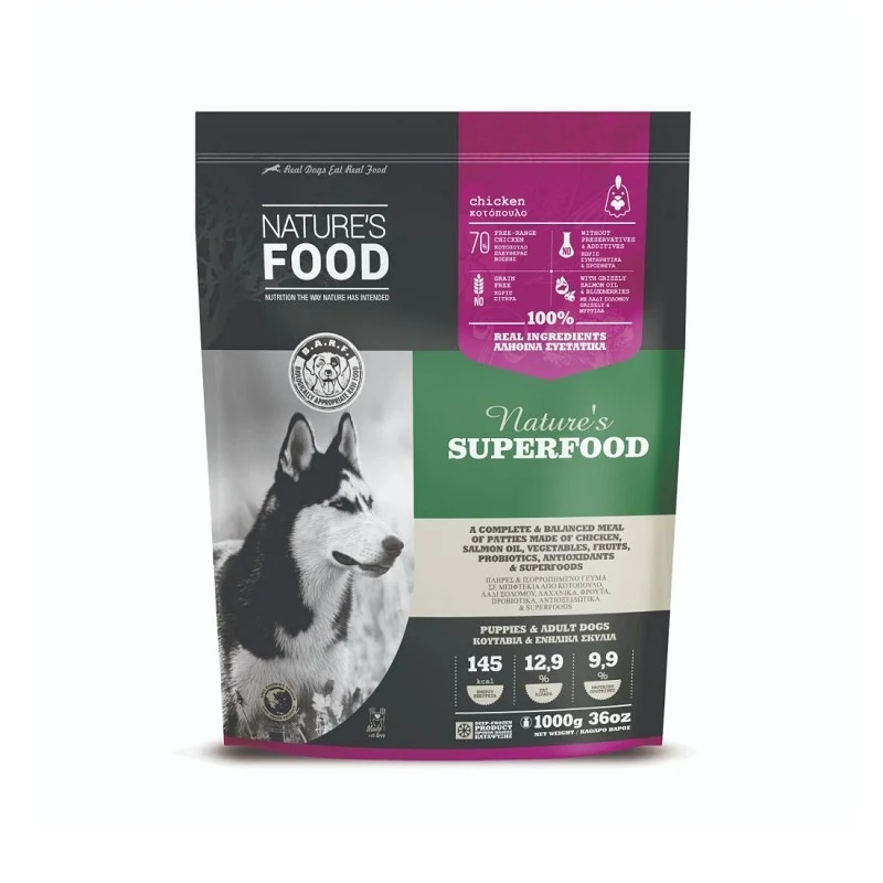 NaturesFood BARF Superfood burgers 1kg