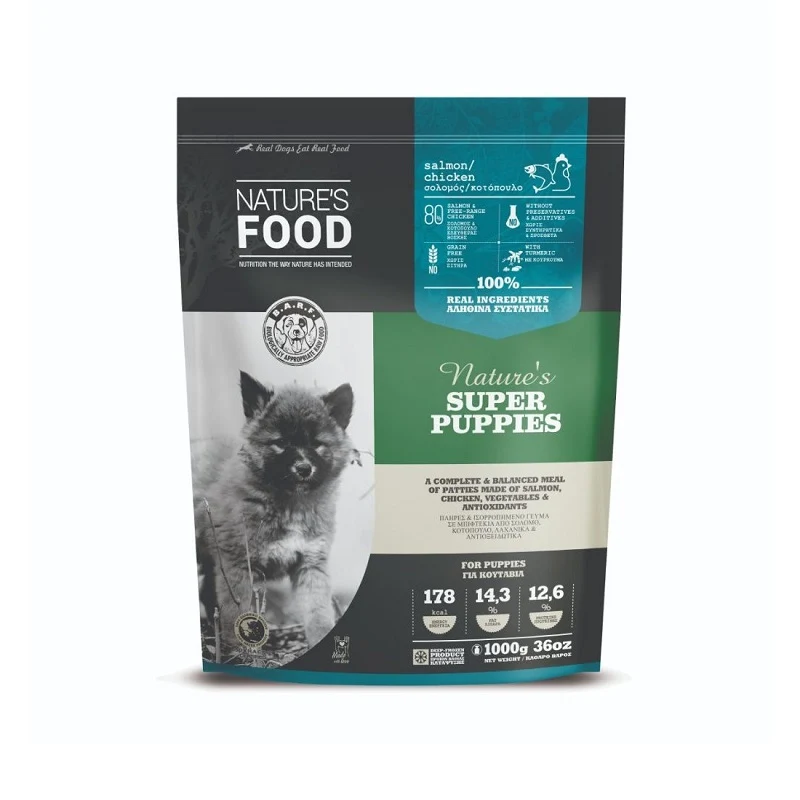 NaturesFood BARF para Cachorros burgers 1kg