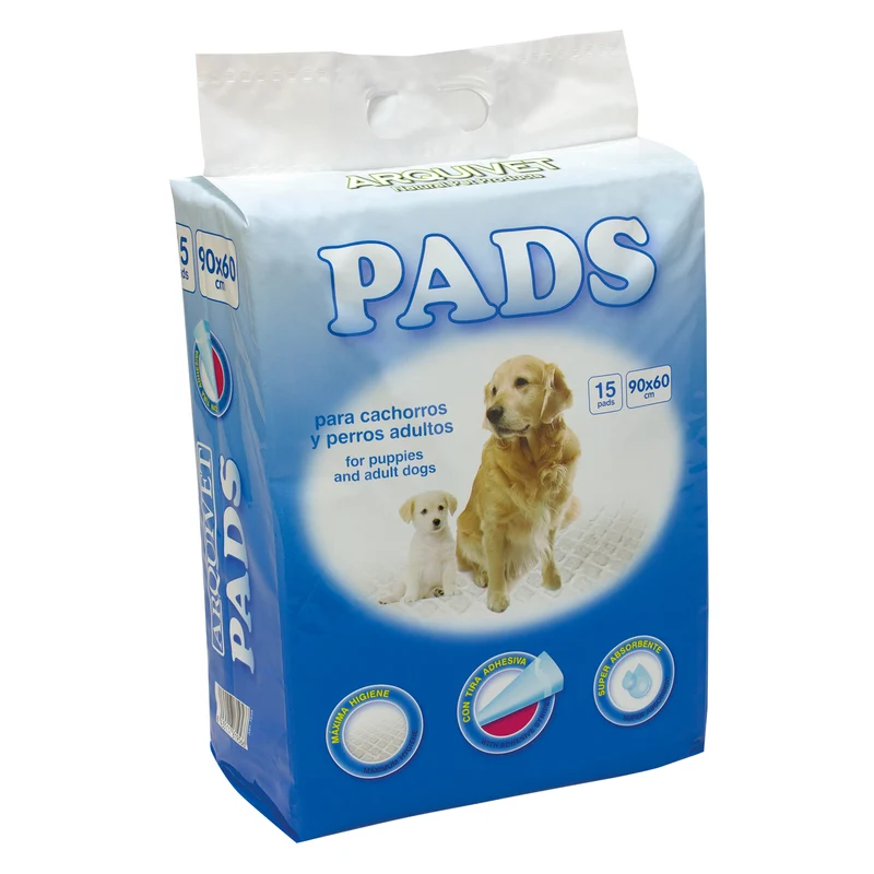 Pads 60x90 - 15 unidades - Empapadores higiénicos educativos para perros súper absorbentes