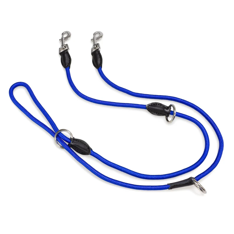 Correa tres posiciones azul para perros - 1 x 200 cm - Accesorios para mascotas