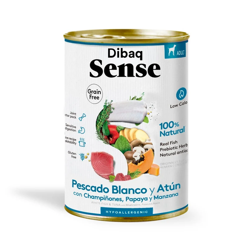 Dibaq Sense Pescado Blanco y Atún sin Cereales 380g