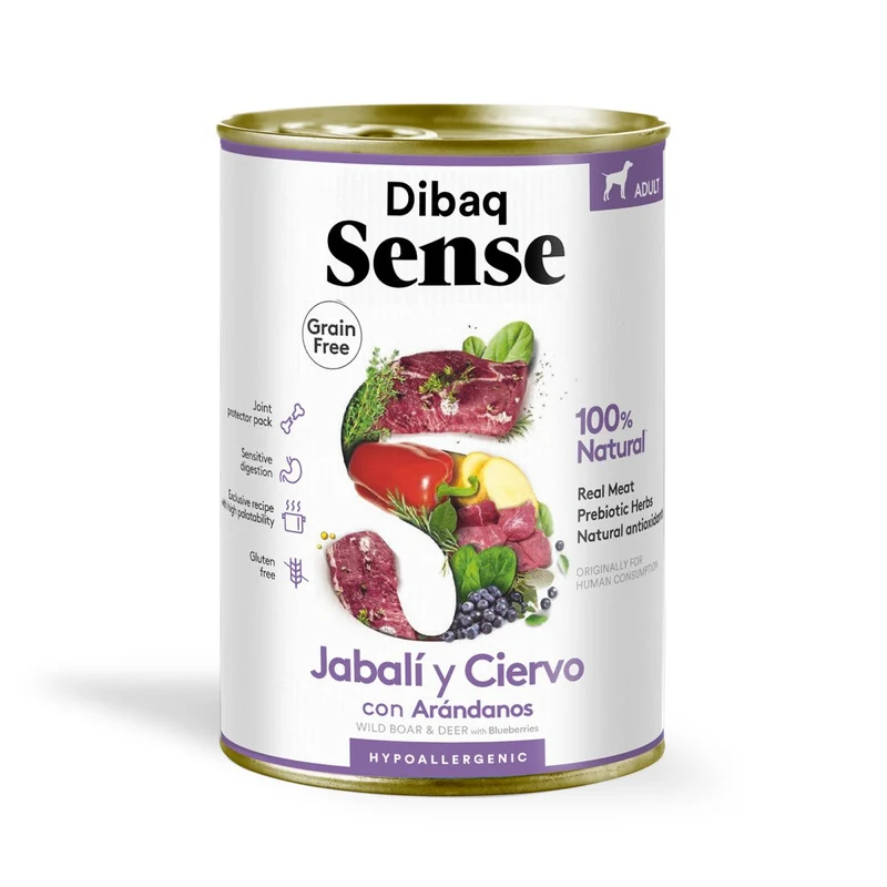 Dibaq Sense Lata Jabalí y Ciervo sin Cereales 380g