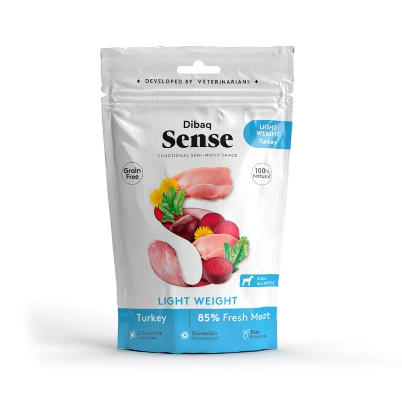 Dibaq Sense Snack Peso Light Pavo para Perros 100g