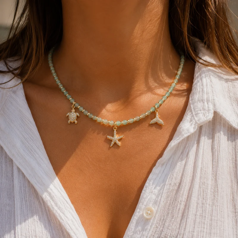 Collar de Acero Inoxidable “Esencia Marina” 🐢⭐🐋