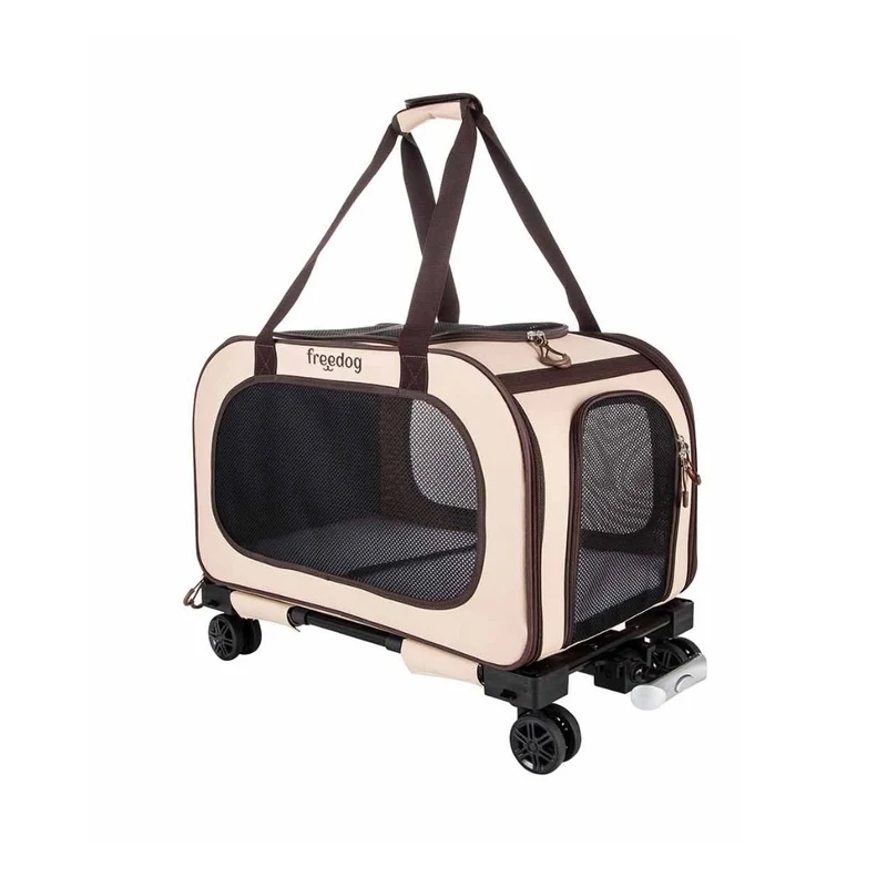 Freedog Trolley Travel Tails Crema y Chocolate