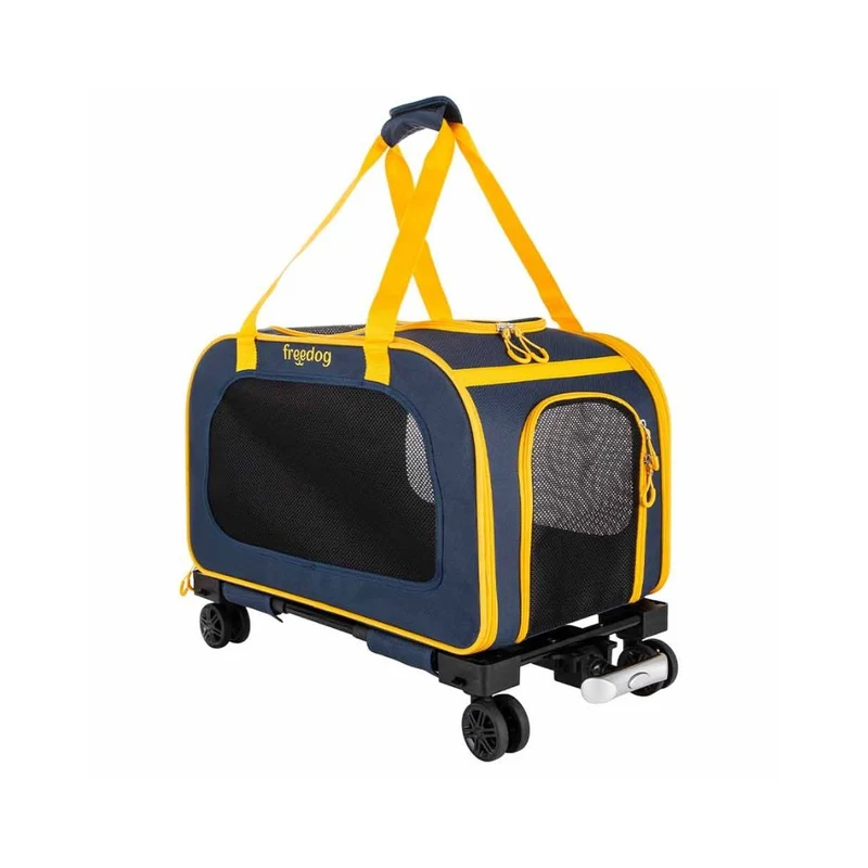 Freedog Trolley Travel Tails Azul y Mostaza
