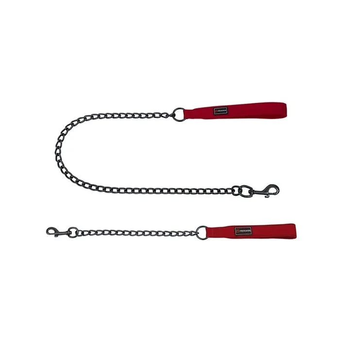 Freedog Correa Metálica Gun Rojo 100cm