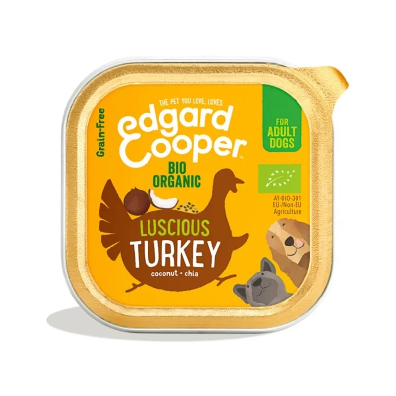 Edgard & Cooper Dog tarrina BIO Pavo 100g