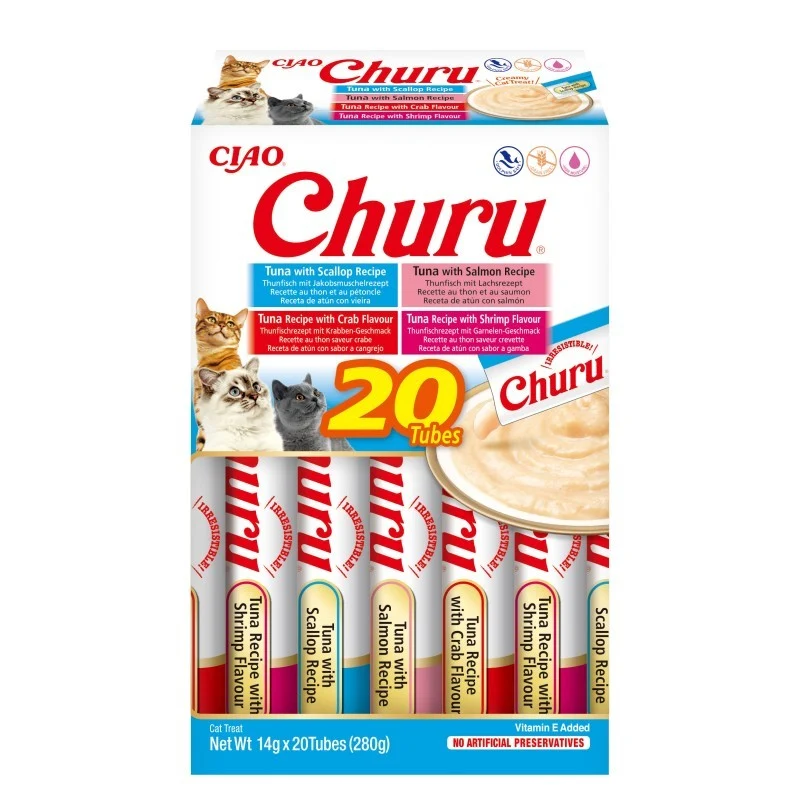 Inaba Cat Churu Multipack Atún y Marisco