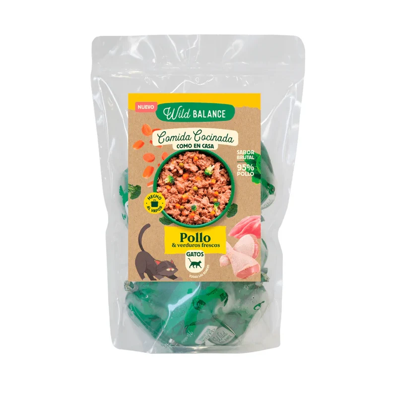 Wild Balance - Comida cocinada de pollo para gatos