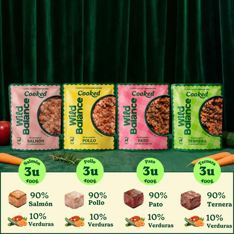 Wild Balance - Pack comida cocinada para perros