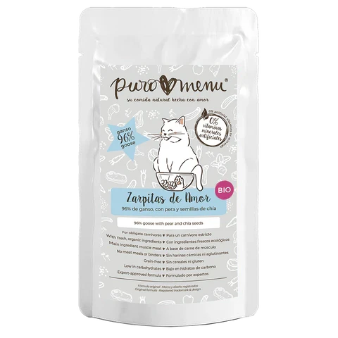 PuroMenú gato - Comida húmeda completa Bio de ganso