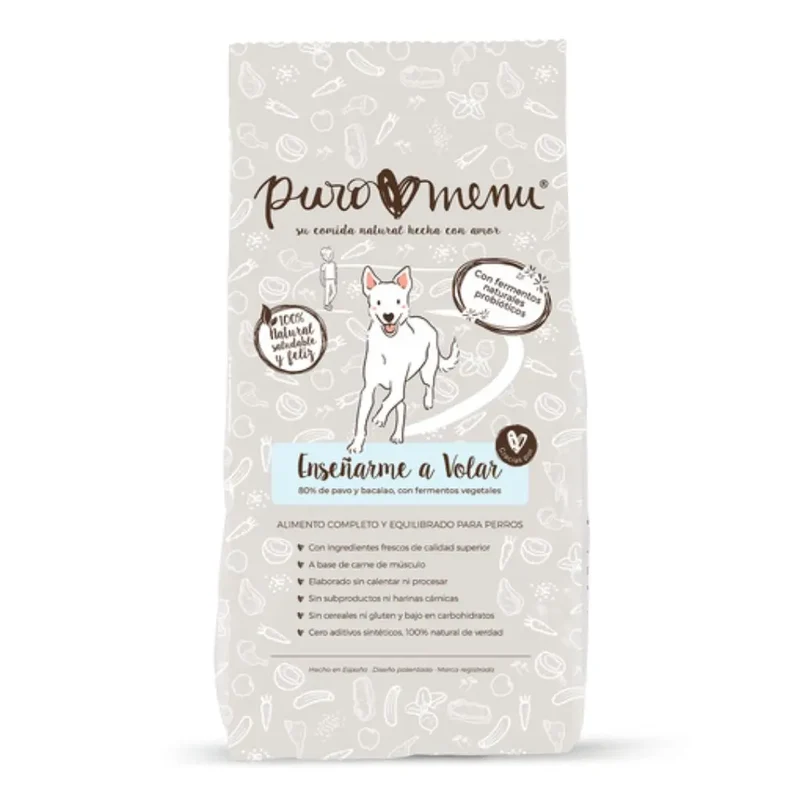 Puromenu BARF "Enseñarme a volar" (Pavo y Pato con fermentos)