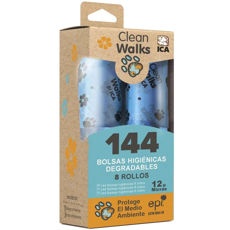 Bolsas Degradables Clean Walks 144 uds