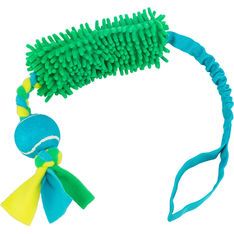 Trixie - Cuerda Elástica para Tirar con pelota de tenis 85cm