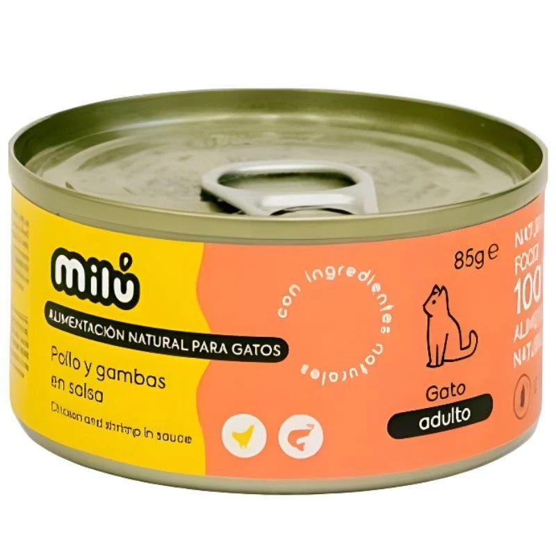 Milú gato - Filete de pollo y gambas en salsa