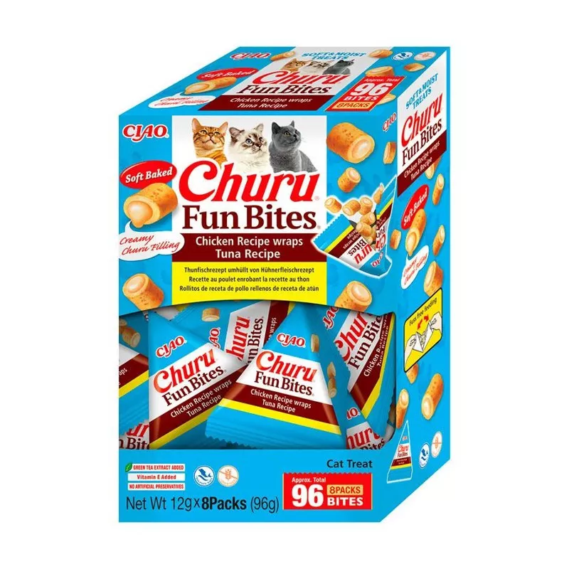 Churu Cat Fun Bites de Atún para Gatos – Pack 8 x 12g