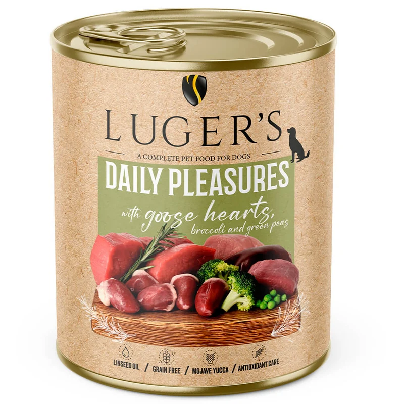 Luger's - Corazón de ganso, brócoli y guisantes
