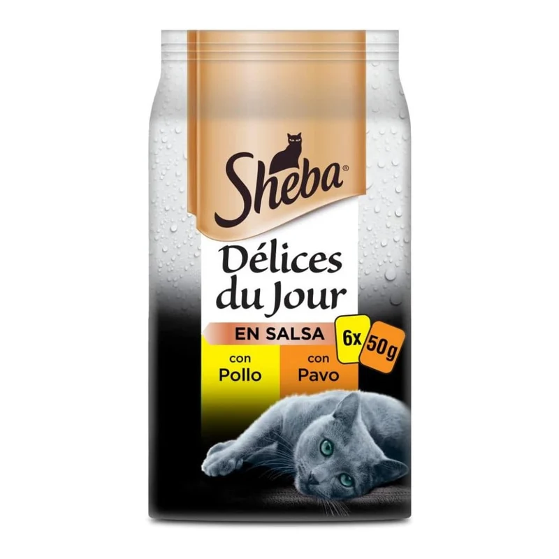 Sheba Delices Du Jour Aves Alimento Húmedo para Gatos 12 paquetes de 6 sobres de 50g