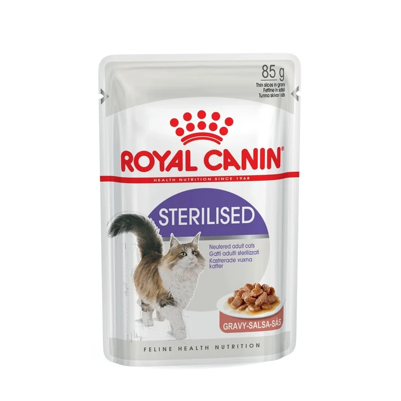 Royal Feline Adult Sterilised Salsa Pouch Caja 12x85g