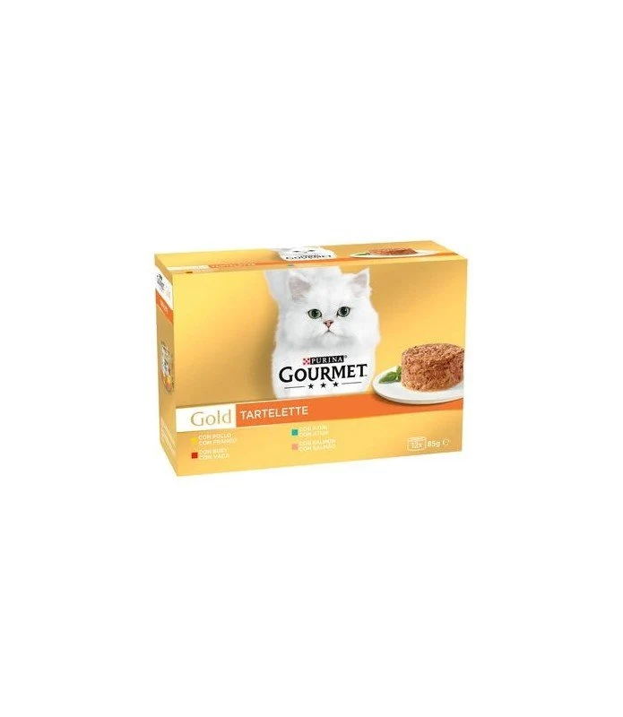 Purina Gourmet Gold Tartelette Multipack Comida para Gatos Adultos 12x85g