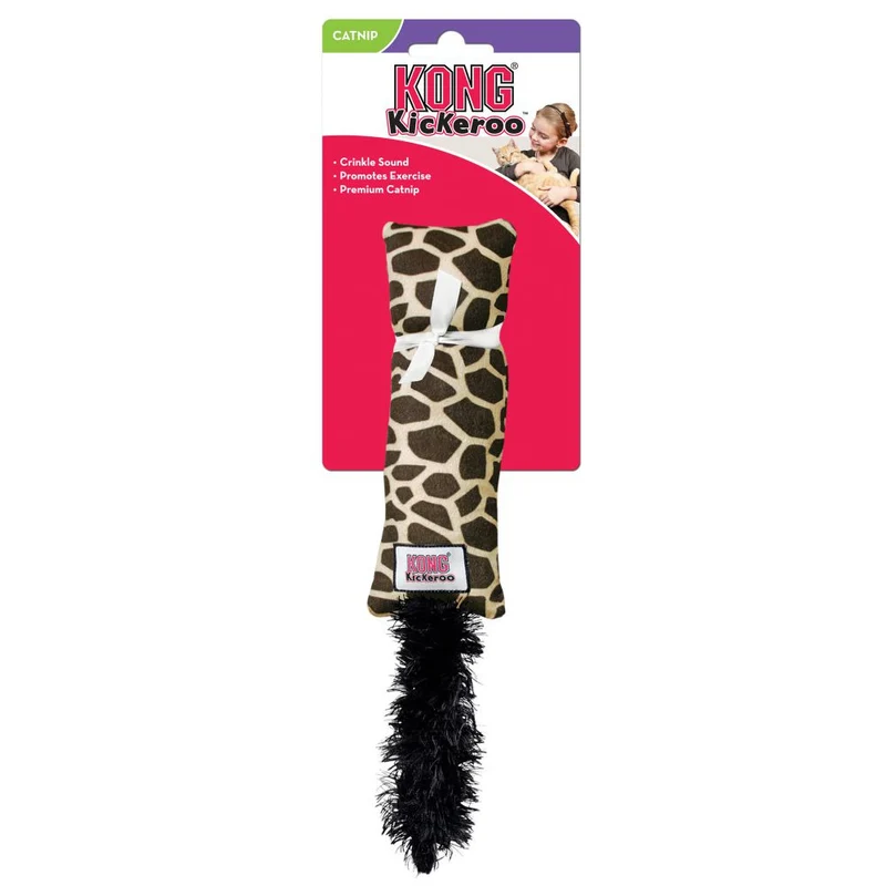 Kong - Cojín Kickeroo Jirafa con catnip para gatos