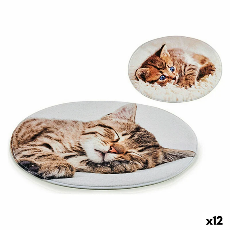 Carpet Mascow Grey 46 x 0,5 x 67 cm Cat (12 Units)