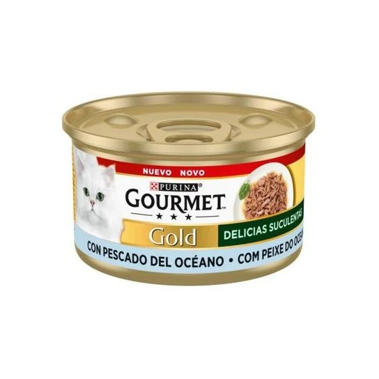 Purina Gourmet Gold Delicias Suculentas Pescado Comida Húmeda 85g